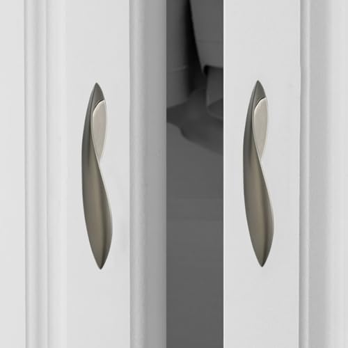4Pcs Arcuate Pulls Handle Knob,5" C-C Large Modern Elegant Curved Handles Cabinet Pulls,Create a Spatial Aesthetic,S-Shaped Solid Zinc Alloy Pulls (4 Pack, Ink Gold, 5.0" Hole Centers) - color: Ink Gold, size: 5.0" Hole Centers