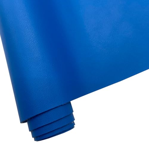 Soft Smooth Faux Leather Fabric Solid Color Vegan Synthetic Imitation Leather Fabric 16" x 54” Large Size for Upholstery Crafts, DIY Sewings, Earrings Bows Wallets Making (Royal Blue) - color: Royal Blue