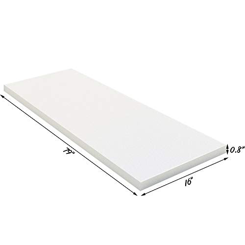 Patelai High Density Foam Padding for Cushions,79 x 16 x 0.8 Inch - size: 79 x 16 x 0.8 Inch