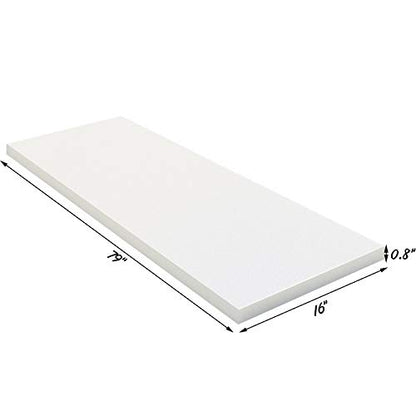 Patelai High Density Foam Padding for Cushions,79 x 16 x 0.8 Inch - size: 79 x 16 x 0.8 Inch
