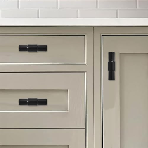 khtumeware 10 Pack Cabinet Knobs - Matte Black 2 Inch(51mm) Heavy Duty Zinc Drawer Pulls for Kitchen & Dresser Drawers - color: Matte Black, size: 2"(50mm)