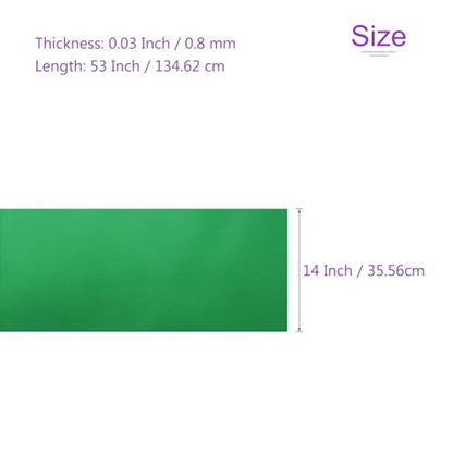 DMiotech 1 Pack 14 Inch x 53 Inch Faux Leather Sheet Furniture Cover Napa Skin Green PU Leather Roll for Handmade DIY Craft Projects - color: Green