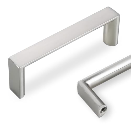 Brushed Satin Nickel Kitchen Cabinet Pulls 3 Inch 10 Pack - color: Brushed Satin Nickel, size: 3'' Hole Center(76mm)