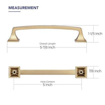 30 Pack Kitchen Cabinet Handles 5 Inch Champagne Bronze Cabinet Pulls - color: Champagne Bronze, size: 5 Inch Hole Centers