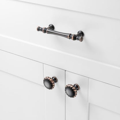 3 Inch Oil Rubbed Bronze Cabinet Pulls 10 Pack French Style P2408 - color: Oil Rubbed Bronze, size: 3" Hole Centers-10 Pcs