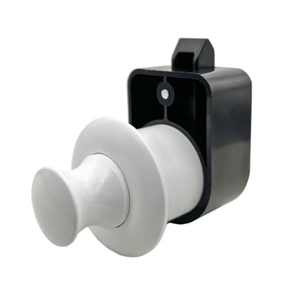 Upgraded 5 Sets Metal Push Button Latch Rv Compartment Latch Push Catches Knob for RV Camper Caravan Yacht Boat (White) - color: White