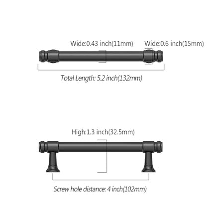 Asidrama 10 Pack 4 Inch Matte Black Kitchen Cabinet Handles - color: Matte Black, size: 4" Hole Center(102mm)