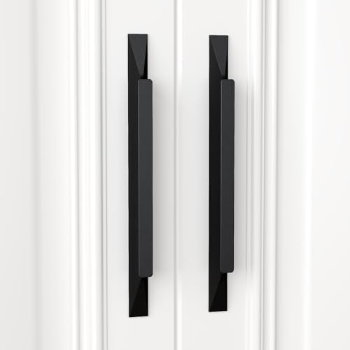 Peaha 10 Pack 5 Inch Hole Center Black Kitchen Cabinet Handles Long Pulls - color: Black-10pack, size: 5in Hole Centers