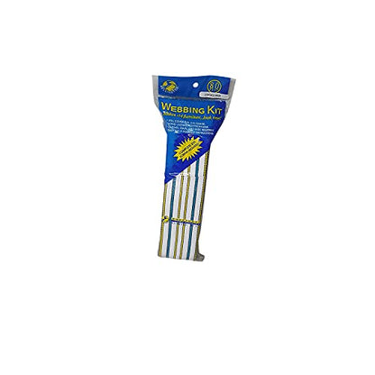 Chair Strap,80 Feet 3 Inches Wide Webbing Kit, with Webbing Screws Replace Your Old Chair with, Vibrant Colors to Choose from Made in USA. (White/Teal/Yellow) - color: White/Teal/Yellow