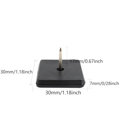 20pcs 1-1/4" Nail on Furniture Glides Sliders for Wooden Furniture, Furniture Sliders Pads Square Teflon Furniture Glides Floor Protectors PTFE Moving Furniture Glides - size: 1.18x1.18-20pcs