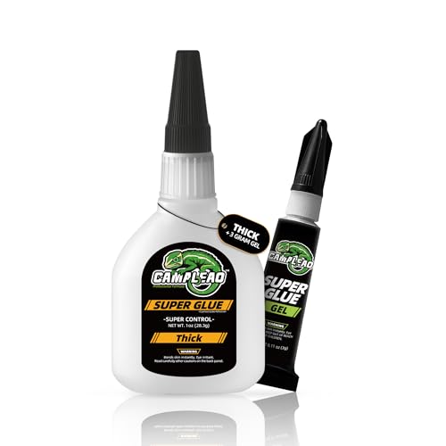 Thick Super CA Glue 1 oz with 3 Gram Gel for Wood Metal Plastic Ceramic - size: 1 oz., style: THICK VISCOSITY