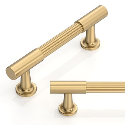 10 Pack Champagne Bronze Cabinet Pulls 3 Inch(76mm) Honey Bronze Kitchen Cabinet Handles Solid Heavy Duty Drawer Pulls - color: Champagne Bronze, size: 3" Hole Center