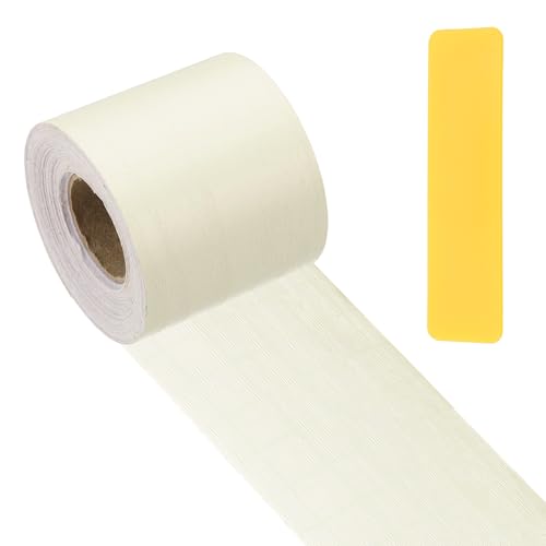 PATIKIL Wood Grain Repair Tape 2" x33', Self Adhesive Realistic Textured Repair Patch Peel and Stick Wood Tape with Scraper for Floor Door Window Furniture Table Beige - color: Beige, size: 2"x33'