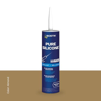BOSTIK Pure Silicone Almond 10.1oz Silicone Caulk & Sealant - 1 Cartridge - color: Almond