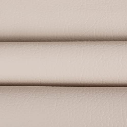Marine Vinyl Upholstery Faux Leather Fabric, 2 Yards Beige - color: Beige, size: 2 Yards 55" x 72" (Pre-cut)