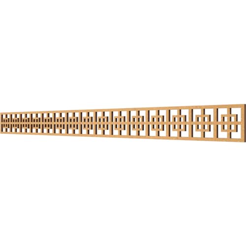 46 3/8"W x 4"H x 3/8"T Cambridge Fretwork Moulding, Raw MDF - color: MDF (Medium Density Fiberboard), size: 4-in. H x 0.375-in. T