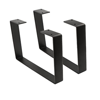 Osring 10 Inch Coffee Table Legs U-Shaped, 2pcs Metal Furniture Leg, Black - size: 10 Inch
