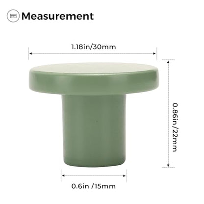Ravinte Cabinet Knobs, 10 Pack Light Green Dresser Drawer Pulls, 1-1/5 Inch - color: Light Green