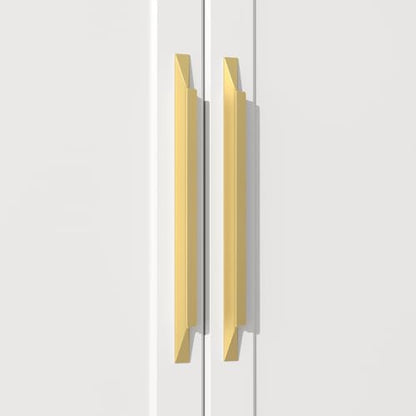 Goldenwarm 25 Pack Gold Cabinet Handles, 6-1/4" Hole Center Finger Pulls - color: Matte Gold, size: 6-1/4in Hole Centers
