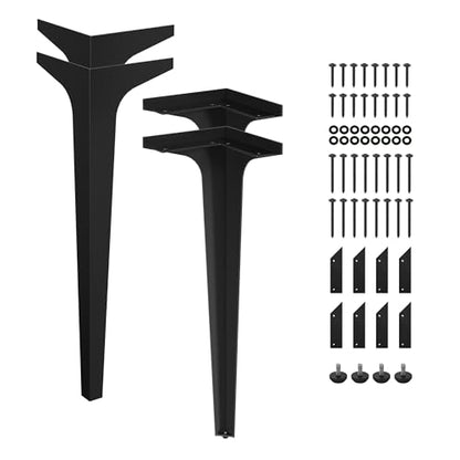 Spade 30" Heavy-Duty Metal Table Legs (Set of 4), Minimalist Steel Legs for Live Edge Table Top, Dining Table, Desk, DIY Furniture Projects