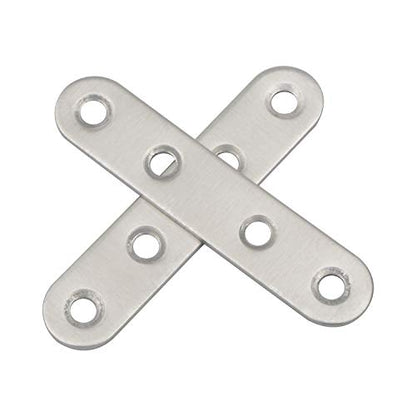 20 Pack 3 inch Stainless SteelFlat Plate Straight Bracket - size: 3 Inch