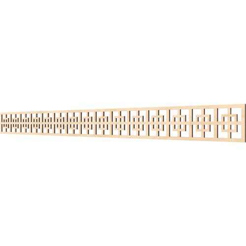 46 3/8"W x 4"H x 1/4"T Cambridge Fretwork Moulding, Birch - color: Birch, size: 4-in. H x 0.25-in. T