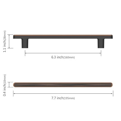 Asidrama 10 Pack 6.3 Inch(160mm) Oil Rubbed Bronze Kitchen Cabinet Handles, Cabinet Pulls Kitchen Cabinet Hardware for Cupboard Drawer Pulls - color: Oil Rubbed Bronze, size: 6.3" Hole Center, style: 10 Pack