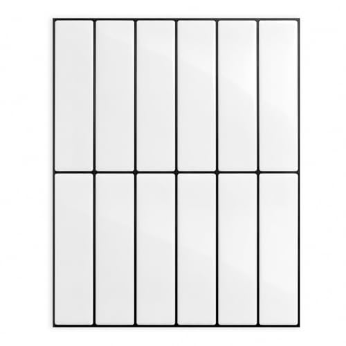 Peel and Stick Backsplash Tile for Kitchen, 10 Sheets, 11.42''x9'' - color: White With Black Grout