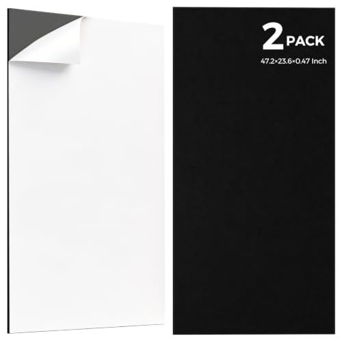 TO-TH Acoustic Wall Panels Self-Adhesive Sound Proof Panel 2 Pack, Black - color: Black, size: 2 Pack