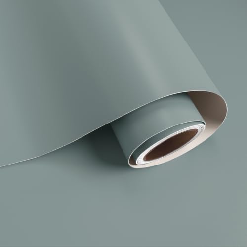VaryPaper Matte Dusty Blue Wallpaper Peel and Stick Blue Contact Paper - color: Dusty Blue, size: 15.7" x 78.7"