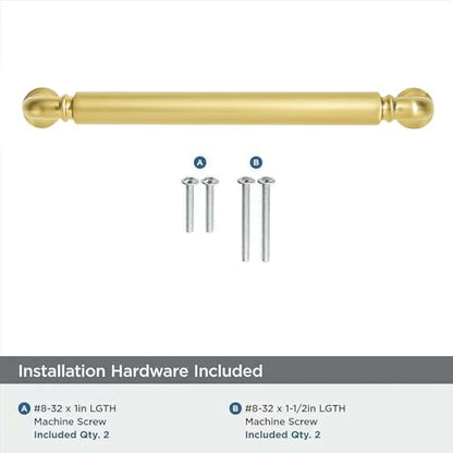 khtumeware 2-Pack Vibrant Brushed Brass Cabinet Pulls Modern Heavy-Duty Solid 3-1/2 Inch(89mm) Hole Center Drawer Pulls Cabinet Hardware Suitable for Kitchen Cabinets Bathrooms - color: Vibrant Brushed Moderne Brass, size: 3-1/2 Inch(89mm)Hole Center