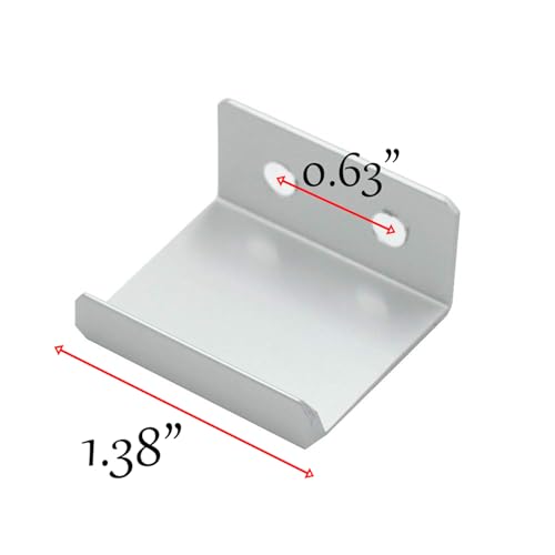 1.38 Inch Finger Pull 6Pcs, 0.63 Inch Hole Centers, Aluminum Alloy, Silver - color: Silver, size: 35mm/1.38", style: Straight Edge