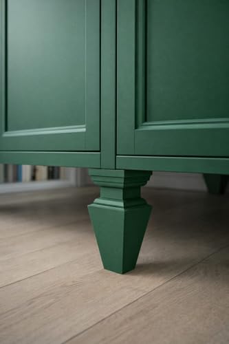 6 Inch Square Solid Beech Wood Replacement Furniture Legs, Set of 4, Wooden Feet Mid Century Modern, Unfinished Legs for Sofa, Couch, Armchair, Ottoman, Cabinet, TV Stand, Dresser - size: 6" / 15cm