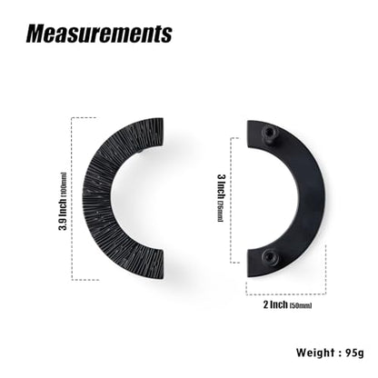 Goo-Ki 3 Inch(76 mm) Hole Centers Luxurious & Sturdy Zinc Alloy Cabinet Handls,Matt Black Cabinet Pulls in Unique Curved Design, 6 Pack - color: Matt Black, size: 3'' Hole Centers
