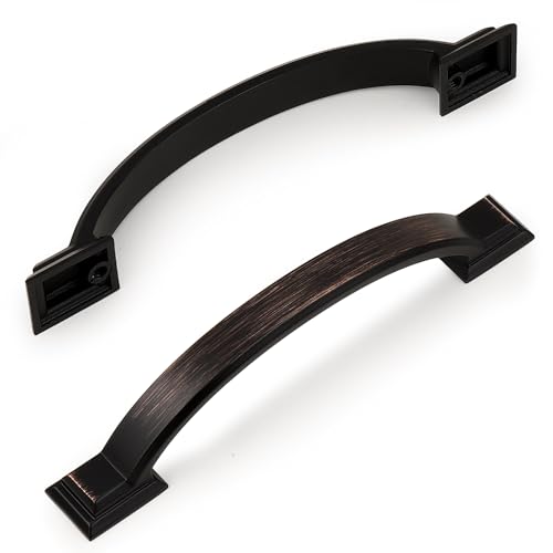Probrico 5 Pack 3-3/4 Inch Oil Rubbed Bronze Cabinet Pulls Solid Zinc Alloy - color: Oil Rubbed Bronze, size: 3-3/4" Hole Center(96mm)