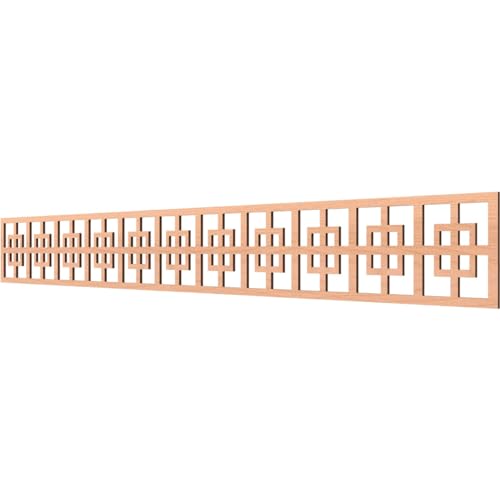 46 1/4"W x 6"H x 1/4"T Cambridge Fretwork Moulding, Alder - color: Alder, size: 6-in. H x 0.25-in. T