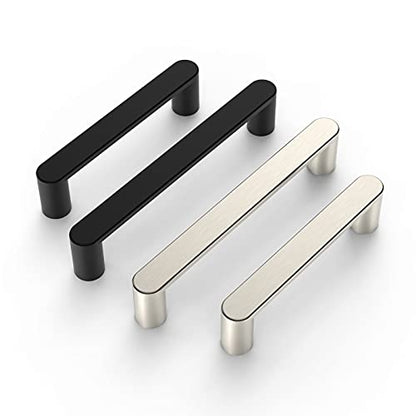 Amerdeco 10 Pack ZH0005BSN Brushed Satin Nickel Cabinet Pulls 3.75" - color: Brushed Satin Nickel, size: 3.75" hole center