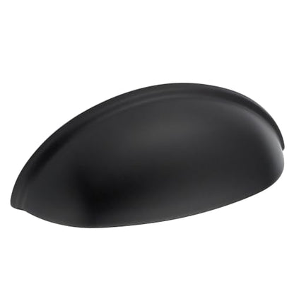 Ravinte Matte Black Cabinet Pulls Cup Drawer Handles, 3 Inch CC 15 Pack - color: Matte Black