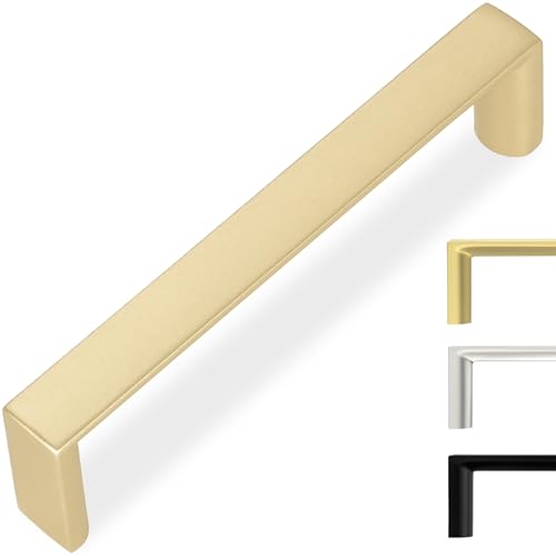 Brushed Gold Kitchen Cabinet Pulls 3-3/4 Inch 10 Pack - color: Brushed Gold, size: 3-3/4'' Hole Center(96mm)