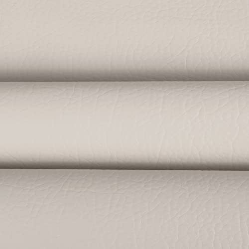 Marine Vinyl Upholstery Faux Leather Fabric, 1 Yard Beige - color: Beige, size: 1 Yard 55" x 36" (Pre-cut)