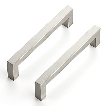 Ravinte Brushed Nickel Square Cabinet Handles Drawer Pulls,5 Inch,30 Pack - color: Brushed Nickel