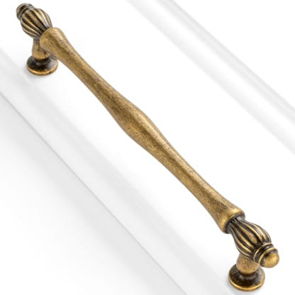 6-1/4 Inch Antique Brass Cabinet Pulls Drawer Handles 10 Pack 2510 - color: Antique Brass, size: 6-1/4 In Hole Distance