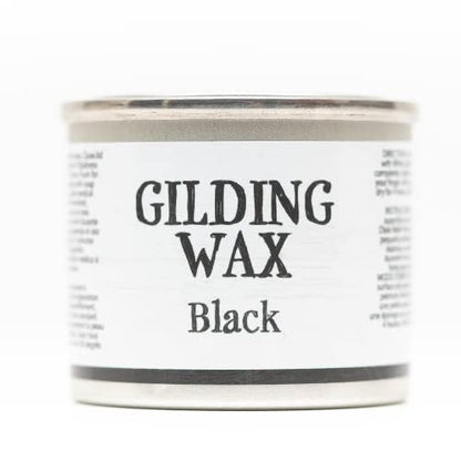 Dixie Belle Gilding Wax - Oil-Based Metallic Luxury Luster for Sheen, Shimmer on DIY Projects - Detail Enhancer for Furniture, Hardware, Wood - color: Black