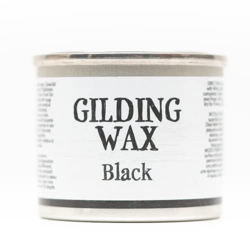Dixie Belle Gilding Wax - Oil-Based Metallic Luxury Luster for Sheen, Shimmer on DIY Projects - Detail Enhancer for Furniture, Hardware, Wood - color: Black