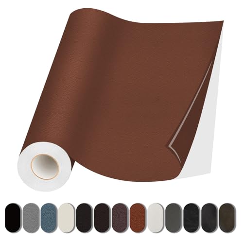 Lifeshoon Leather Repair Patches, Self Adhesive Vinyl for Couches Furniture - color: Light Brown, size: 3.5X79 inch