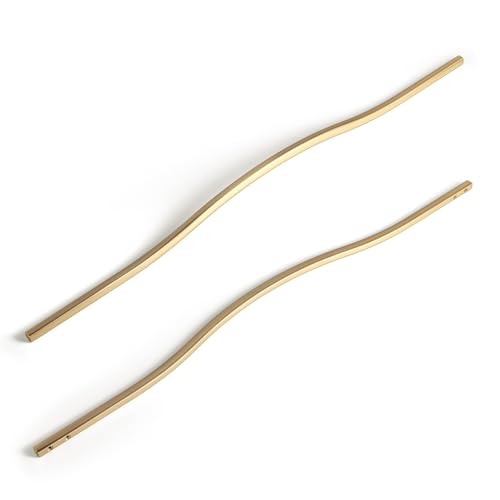 Goo-Ki Low Profile Champagne Bronze Cabinet Pulls, Double Hole Centers (17.6''/18.9'') Zinc Alloy Handle for Drawer Cupboard Wardrobe,6 Packed - color: Champagne Bronze, size: 17.6''/18.9'' Hole Center