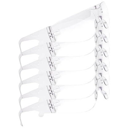 Quest Anti-Fog Safety Glasses, ANSI Z87.1, Clear, Pack of 6 - color: Clear, size: Pack of 6
