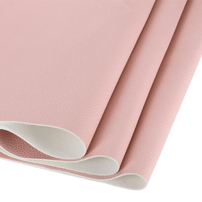 DMiotech 1 Pack 14 Inch x 53 Inch Faux Leather Sheet Furniture Cover Soft Grain Light Pink PU Leather Roll for Handmade DIY Craft Projects - color: Light Pink