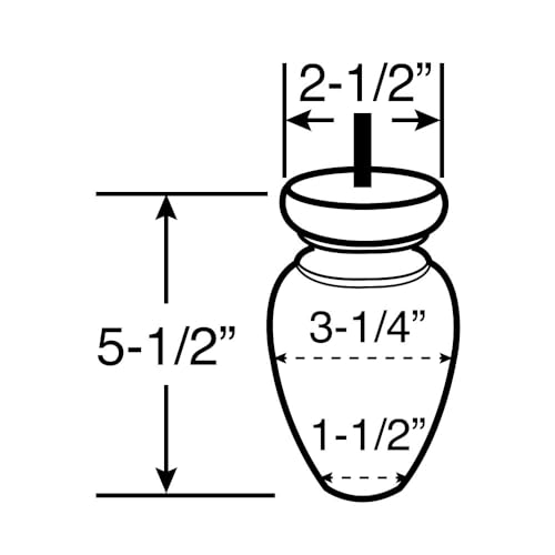 OUTWATER 5-1/2 in. H x 3-1/4 in. Dia Unfinished Solid Hardwood Bun Foot Leg for Furniture 4 Pack with 4 Free Insert Nuts and Drill Bit - color: Unfinished