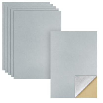 Biaungdo Grey Self Adhesive Felt Sheets, 8 x 12 Inch, 6 Pcs - color: Grey